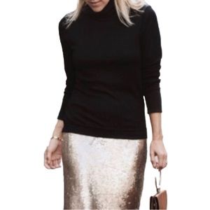 Red Valentino Cashmere Long Sleeves Black  Turtleneck  Bow Fall Sweater large